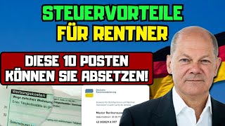 ⚡️Steuervorteile für Rentner Diese 10 Posten können Sie absetzen [upl. by Yortal]