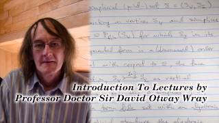 Lectures by Prof Dr Sir David Otway Wray  Part 1 [upl. by Irafat]