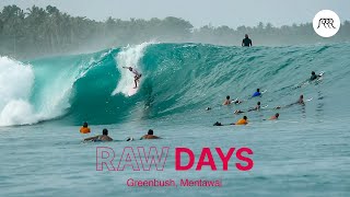 RAW DAYS  Greenbush Mentawai  Barrel surfing session [upl. by Anisamot]