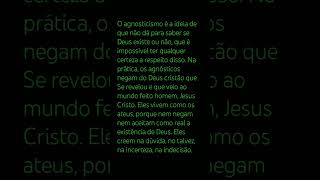 O PROBLEMA DO AGNOSTICISMO [upl. by Noid678]