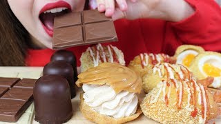 ASMR BEST FOODS  CHOCOLATE KISSES PROFITEROLE CORN DOGS Eating Sounds No Talking [upl. by Jemma]