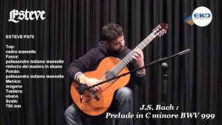 JS Bach prelude BWV 999  realizzato con la chitarra contrabbasso Esteve PS75 [upl. by Etteve437]