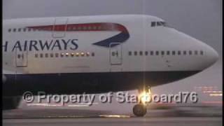 British Airways 747 takes off from LAX [upl. by Yenettirb]