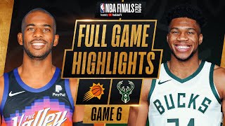 SUNS at BUCKS  FULL GAME 6 NBA FINALS HIGHLIGHTS  July 20 2021 [upl. by Ainessey]