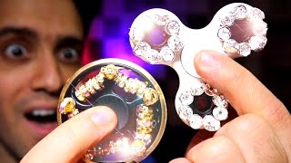 HOW TO MAKE A MILLION DOLLAR DIAMOND FIDGET SPINNER best diy bling out your spinners [upl. by Mallory651]