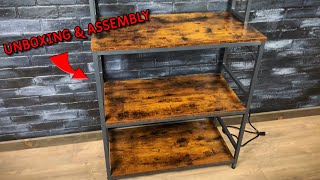 VASAGLE Kitchen Shelf Bakers Hutch  Assembly amp Review [upl. by Eckardt401]