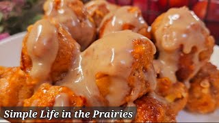 CARAMEL APPLE FRITTER BITES [upl. by Eeleimaj]