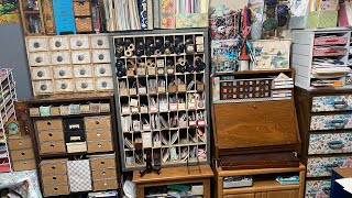 Craft Room Tour With Thrift Store Finds for Paper Crafters [upl. by Ardelle]