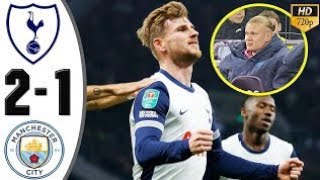 ⚪ Tottenham Vs Man City 21 Extended Highlights Eflcup 2024 [upl. by Wald]