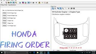 HONDA CIVIC ACCORD ODYSSAY DEL SOL ACURA INTEGRA ACURA VIGOR 4 CYLINDER 6 CYLINDER FIRING ORDER [upl. by Hsiekal]