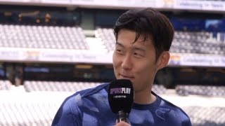 Son Heungmin’s happy postmatch interview after brace against Everton 40 [upl. by Tobye]