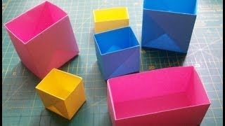 Очень простые поделки из бумаги коробочка оригами Easy origami box [upl. by Ranee9]