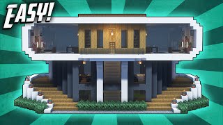 Minecraft How To Build A Modern Mansion House Tutorial 44 [upl. by Darrin702]