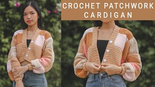 Crochet Patchwork Cardigan Tutorial  Inspired by Harry Style Cardigan  Chenda DIY [upl. by Eelrefinnej620]