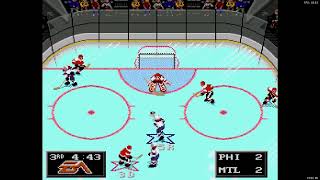 NHL 94 Sega Super Liga Game 30  Hokkee PHI at Len the Lengend MON [upl. by Annovy]