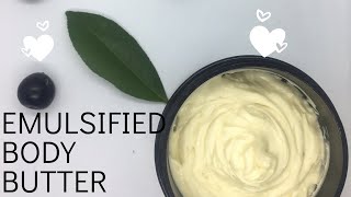 HOW TO MAKE DIY EMULSIFIED BODY BUTTER FLUFFY AND HYDRATING BUTTER [upl. by Huntley]