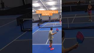 Bro is always looking for a firefight 💥 pickleball pickleballislife pickleballhighlights [upl. by Havstad]