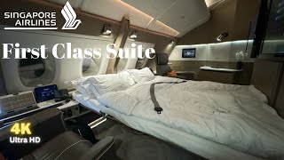 World Best First Class Singapore Airlines First Class Suite on A380 with Double Bed [upl. by Eeclehc]