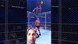 Top of the steel cage RKO 👌😱 wwe randyorton rko trending wrestling ytshorts viralshorts [upl. by Carlee148]