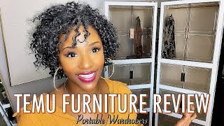 TEMU FURNITURE REVIEW  PORTABLE CLOSETS  LUXURY ON A BUDGET [upl. by Alyac]