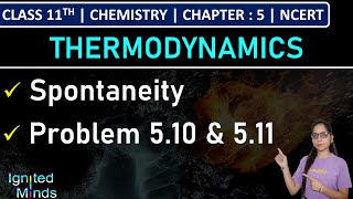 Class 11th Chemistry  Spontaneity  Problem 510 amp 511  Chapter 5 Thermodynamics  NCERT [upl. by Auhsuoj826]