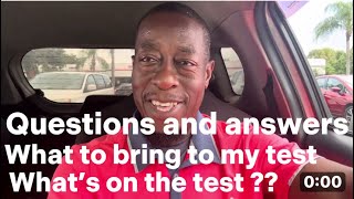 Questions amp answers what do I bring to the DMV driving test appointment what’s on the driving test [upl. by Amann]