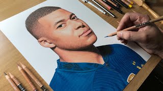 Drawing Kylian Mbappé  Timelapse  Artology [upl. by Lauree754]