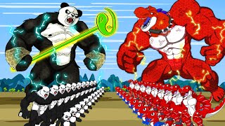 KUNG FU PANDA VS TREX DINOSAURS The BEST of Dinosaurs Jurassic World Funny Animal 2023 [upl. by Modeste992]