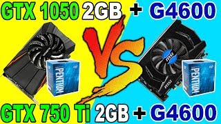 GTX 1050 VS GTX 750 ti  Pentium G4600 Comparison [upl. by Baptist]