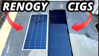 BEST FLEXIBLE SOLAR PANEL CIGS YUMA 200 VS RENOGY 200 Watt [upl. by Greyso32]