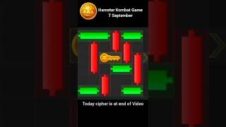 Hamster Kombat 7 september Key video and cipher hamstergame hamsterkombatdailycipher [upl. by Rap]