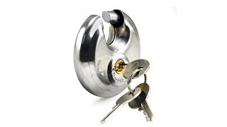 Lock picking a disc padlock with absolutely no skill in under 60 seconds [upl. by Esinereb558]