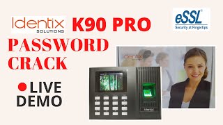 ESSL K90 PRO ADMIN CLEAR NO SOFTWARE NO PC REQUIRED  PASSWORD CRACK PASSWORD RESET [upl. by Okiam]