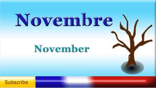 French Lesson 45  Learn French Months Of The Year  Les mois de lannée  meses del año francés [upl. by Esau]