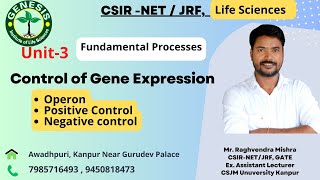 Control of gene expression  Operon  Positive Control amp Negative Control Operon  Lecture39 [upl. by Carrnan]