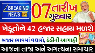 આજના 10 મુખ્ય સમાચાર 7112024  સહાય KhedutKhabar TV9Gujarati News18Gujarati સમાચાર tv9 [upl. by Eluk629]