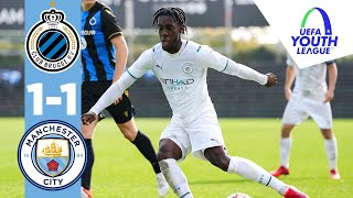 Man City Highlights  Club Brugge 11 City EDS  UEFA Youth League [upl. by Nyre]