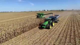 Corn Harvest 2016  Larson Farms northern Illinois [upl. by Aileno]