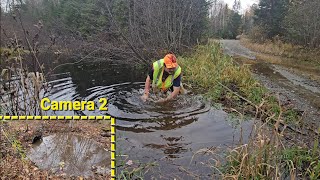 Draining Flooded Out Road By Releasing Tidal Wave Of Water [upl. by Sherwin]