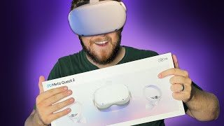 Meta Oculus Quest 2 Unboxing and Setup  Owning VR for the first time [upl. by Ahsienar]