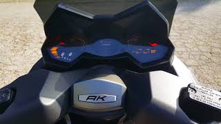 Ak 550 kymco scarico exhaust akrapovic sound stickers adesivi racing tmax tuning [upl. by Akehs]