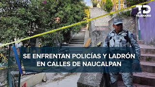 Reportan muerte de policía y de presunto asaltante tras balacera en Valle Dorado Naucalpan [upl. by Grannias]