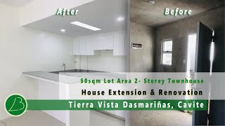 50sqm Lot Area Extension amp Renovation of a 2Storey Townhouse in Tierra Vista Dasmariñas Cavite [upl. by Acissey]