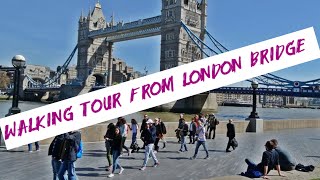 Walking Tour from London Bridge to Tower Bridge  Hussain’s Punjabi World [upl. by Aidul175]