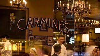 Eating At Carmines in NYC One of the most famous restaurants [upl. by Zina]