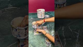 Creative Storage System Craft using Newspaper short reel youtubeshort trending storagesystem [upl. by Yna311]