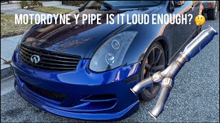 G35 350ZG37 MOTORDYNE resonated Y pipe install [upl. by Norrehs]