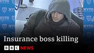 New York police issue new photos in hunt for killer of insurance boss  BBC News [upl. by Ettenuj]