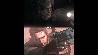 Leon Kennedy RE4 VS Chris Redfield RE5 residentevil aftereffects shorts [upl. by Netsoj]