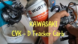 KAWASAKI LX 250  D TRACKER CVK Carburetor Disassembly  ඩී ට්‍රැකර් කාබ් එක [upl. by Attenna]